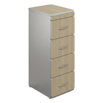 Archivero Vertical para Archivo - GEBESA SPAZIO - Frente 50 cm - 4 Gavetas - GBS340 - GEBESA - NOGAL BEAT - Archivero