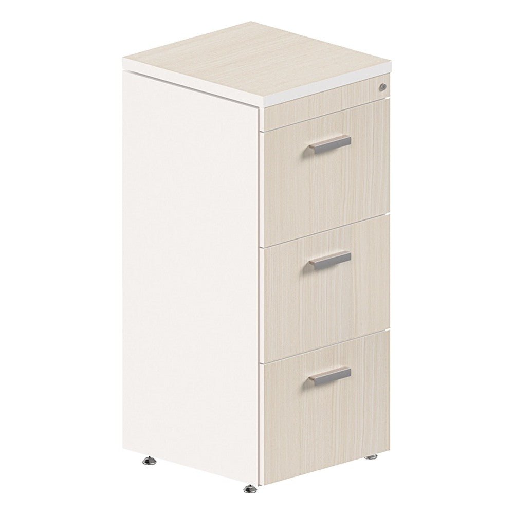 Archivero Vertical para Despacho - GEBESA KENZA - Frente 43 cm - 3 Gavetas - GBK330 - GEBESA - NOGAL BEAT - Archivero