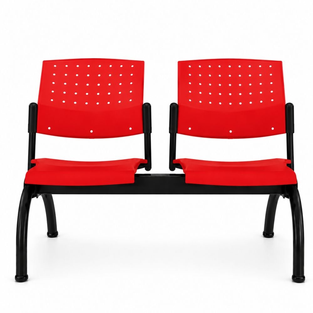 Banca Área de 2 Plazas - LABENZE ARETA - Varios Colores - Asiento Tubular de Acero Pintado o Cromado - 108-02002 - Labenze - NOGAL BEAT - Banca de Visita