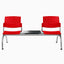 Banca Área de Espera Diferentes Plazas y Mesas - LABENZE ARETA - Varios Colores - Asiento Tubular de Acero Pintado o Cromado - 108-2203M - Labenze - NOGAL BEAT - Banca de Visita