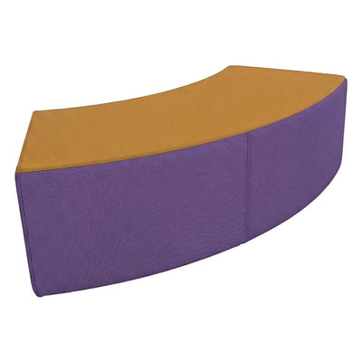 Banca Curva para Vestíbulo - GEBESA FOMCORE ARMLESS - Frente 168 cm - Alto 45 cm - Tapizado - GFCA106673118 - GEBESA - NOGAL BEAT - Banca de Visita