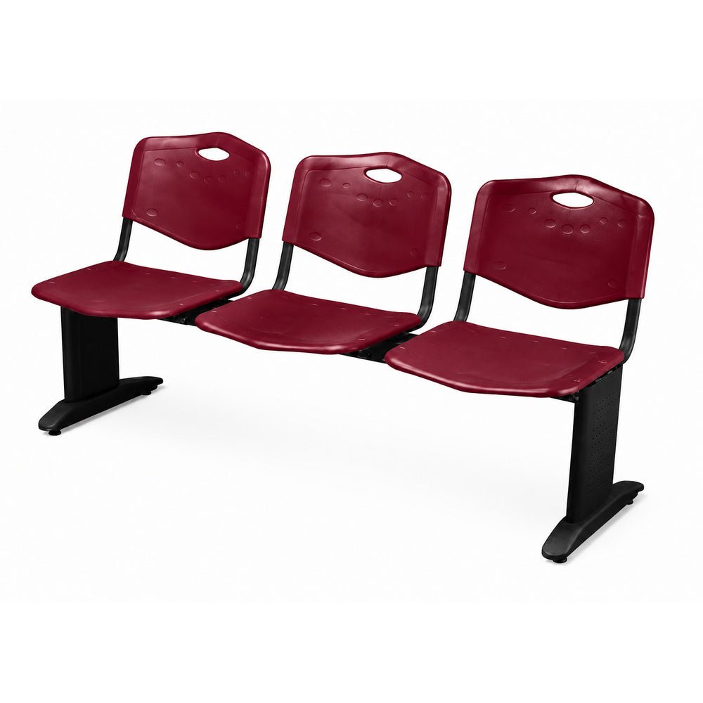 Banca de Visita Tandem para Sala de Espera - GEBESA COMFORT - Varios Colores - 3 Plazas - GDC203P3PS48 - GEBESA - NOGAL BEAT - Banca de Visita