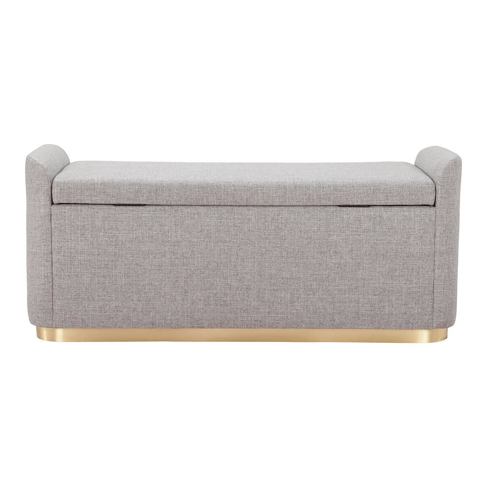 Banca para Área de Descanso 2 Plazas - ZUO DOBO - Gris - Asiento y Respaldo Tapizados - 109995 - Zuo - NOGAL BEAT - Banca