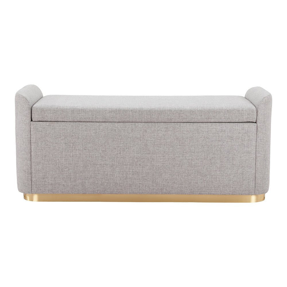 Banca para Área de Descanso 2 Plazas - ZUO DOBO - Gris - Asiento y Respaldo Tapizados - 109995 - Zuo - NOGAL BEAT - Banca