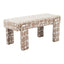 Banca para Comedor de Empresa 2 Plazas - ZUO BLATO - Multicolor - Asiento y Respaldo Tapizados en Tejido Texturizado - 110186 - Zuo - NOGAL BEAT - Banca