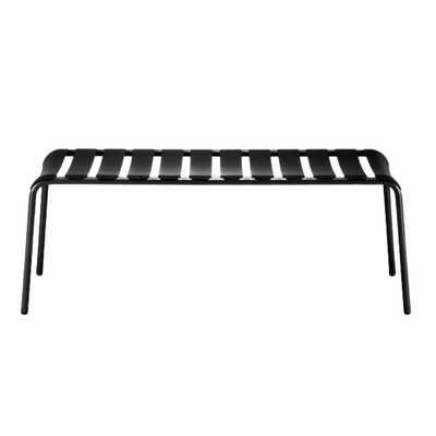 Banca Colos Stecca 8 de estructura de aluminio tubular y asiento de solera de aluminio para exterior
