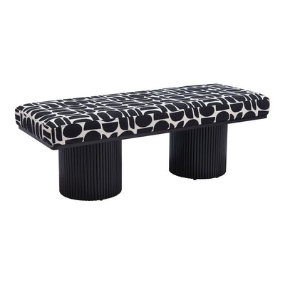 Banca para Sala de Espera 2 Plazas - ZUO BOTOIA - Varios Colores - Asiento y Respaldo Tapizados en Tejido Texturizado - 110183 - Zuo - NOGAL BEAT - Banca