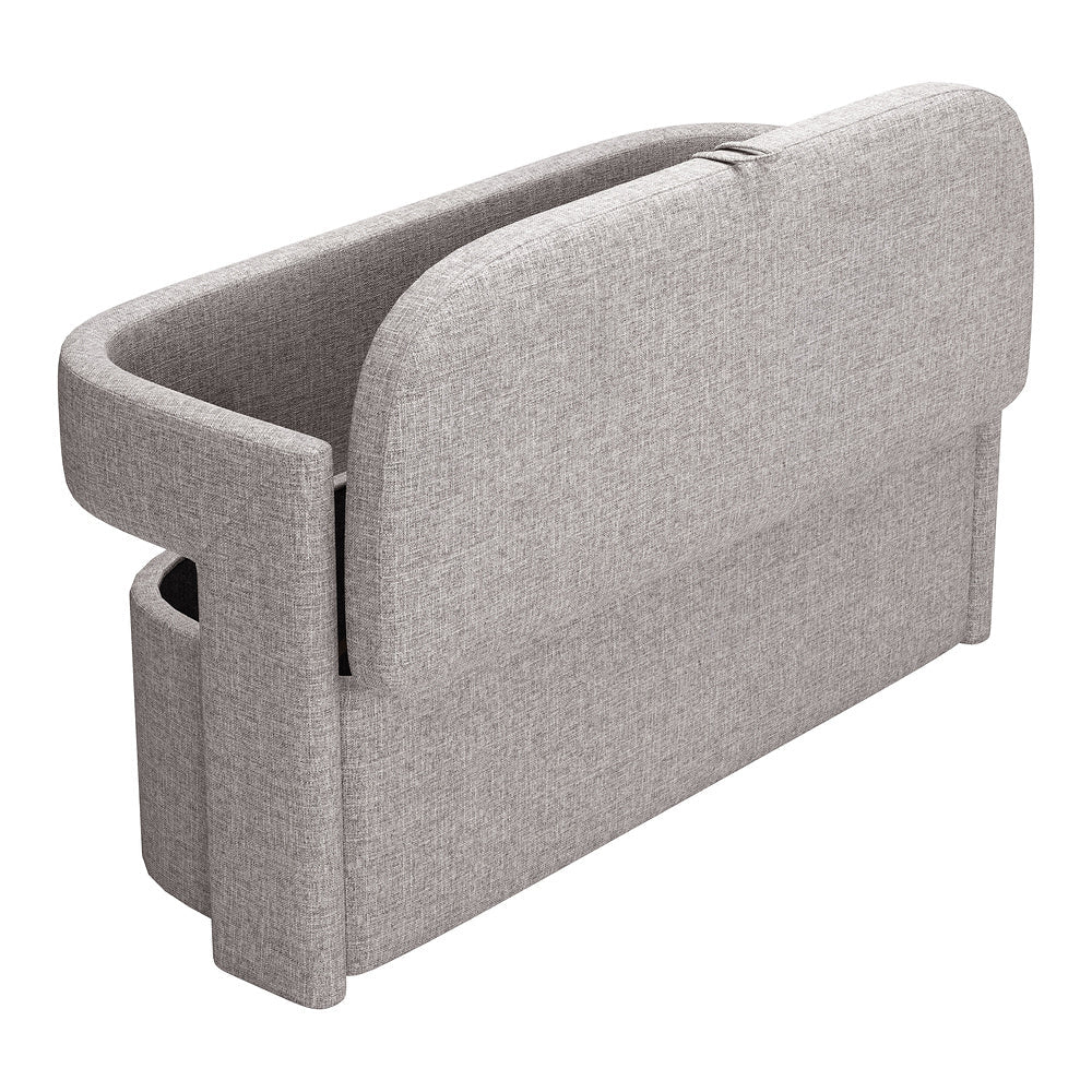 Banca para Sala de Espera 2 Plazas - ZUO PAPUA - Gris - Asiento y Estructura en Tela de Alto Desempeño 100% Poliéster - 109994 - Zuo - NOGAL BEAT - Banca