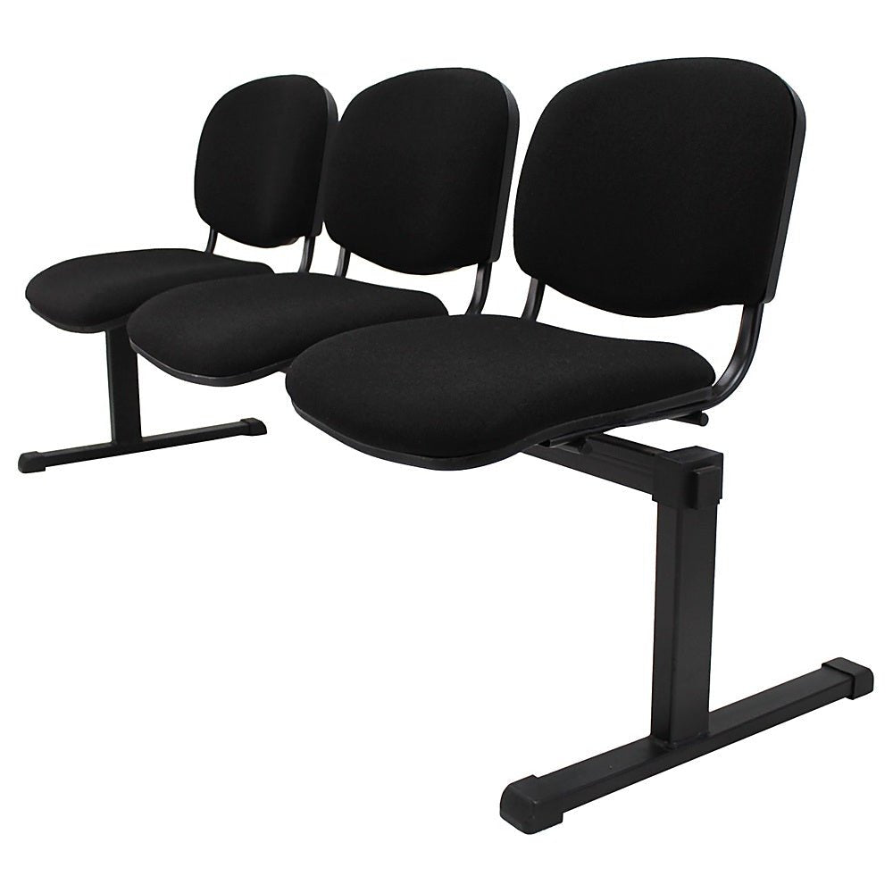 Banca para Sala de Espera - KINGSTRONG BANC0420049 - 3 Plazas - Varios Colores - Asiento y Respaldo Tapizados - BANC0420049 - Mundo In - NOGAL BEAT - Banca de Visita