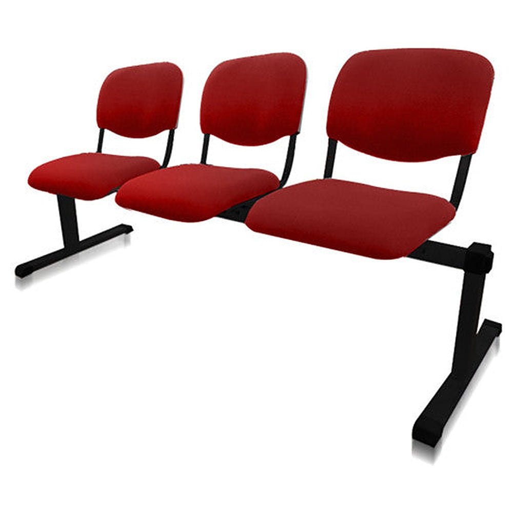 Banca para Sala de Espera - KINGSTRONG BANC0420049 - 3 Plazas - Varios Colores - Asiento y Respaldo Tapizados - BANC0420049 - Mundo In - NOGAL BEAT - Banca de Visita