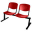 Banca para Sala de Espera - KINGSTRONG ISO NOVA BANC0420045 - 2 Plazas - Varios Colores - Estructura Metálica - BANC0420045 - Mundo In - NOGAL BEAT - Banca de Visita