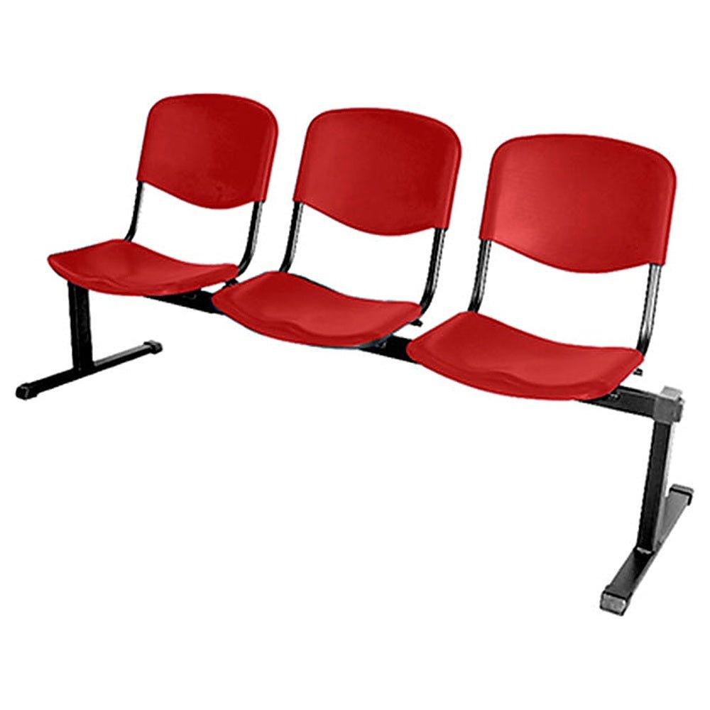 Banca para Sala de Espera - KINGSTRONG ISO NOVA BANC0420048 - 3 Plazas - Varios Colores - Estructura Metálica - BANC0420048 - Mundo In - NOGAL BEAT - Banca de Visita