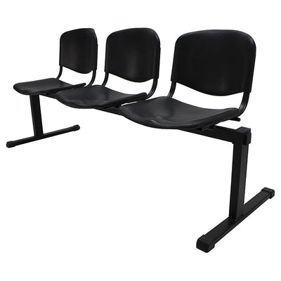 Banca para Sala de Espera - KINGSTRONG ISO NOVA BANC0420048 - 3 Plazas - Varios Colores - Estructura Metálica - BANC0420048 - Mundo In - NOGAL BEAT - Banca de Visita