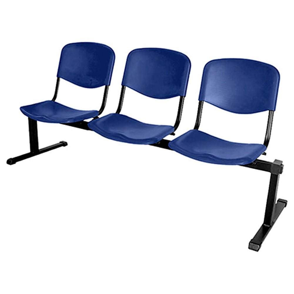 Banca para Sala de Espera - KINGSTRONG ISO NOVA BANC0420048 - 3 Plazas - Varios Colores - Estructura Metálica - BANC0420048 - Mundo In - NOGAL BEAT - Banca de Visita