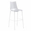 Banco alto Labenze Zebra con base de cuatro patas y descansa pies.