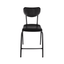 Banco alto Offiho Oliver OHV-141 negro con asiento y respaldo de polipropileno antiderrapante y estructura tubular de acero.
