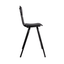 Banco alto Offiho Oliver OHV-141 negro con asiento y respaldo de polipropileno antiderrapante y estructura tubular de acero.