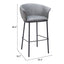 Banco Alto para Bar y Barra - ZUO GARSTON - Varios Colores - Asiento y Respaldo Tapizados en Piel Sintética - 110177 - Zuo - NOGAL BEAT - Banco Comercial