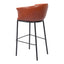 Banco Alto para Bar y Barra - ZUO GARSTON - Varios Colores - Asiento y Respaldo Tapizados en Piel Sintética - 110178 - Zuo - NOGAL BEAT - Banco Comercial