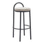 Banco Alto para Bar y Barra - ZUO SISAL - Beige Tweed - Asiento y Respaldo Tapizados - 110097 - Zuo - NOGAL BEAT - Banco Comercial