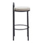 Banco Alto para Bar y Barra - ZUO SISAL - Beige Tweed - Asiento y Respaldo Tapizados - 110097 - Zuo - NOGAL BEAT - Banco Comercial