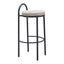 Banco Alto para Bar y Barra - ZUO SISAL - Beige Tweed - Asiento y Respaldo Tapizados - 110097 - Zuo - NOGAL BEAT - Banco Comercial