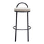 Banco Alto para Bar y Barra - ZUO SISAL - Beige Tweed - Asiento y Respaldo Tapizados - 110097 - Zuo - NOGAL BEAT - Banco Comercial