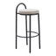 Banco Alto para Bar y Barra - ZUO SISAL - Beige Tweed - Asiento y Respaldo Tapizados - 110097 - Zuo - NOGAL BEAT - Banco Comercial