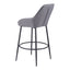 Banco Alto para Bar y Barra - ZUO VILA - Gris - Asiento y Respaldo Tapizados - 110078 - Zuo - NOGAL BEAT - Banco Comercial