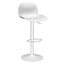 Banco alto Offiho Koln OHV-7216 negro con base de plato de acero, asiento y respaldo tapizados y descansa pies