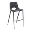 Banco Alto para Barra de Hotel - ZUO DESI - Varios Colores - Asiento y Respaldo Tapizados en Piel Sintética - 110827 - Zuo - NOGAL BEAT - Banco Comercial