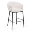 Banco Alto para Barra de Hotel - ZUO ESSEN - Varios Colores - Asiento y Respaldo Tapizados en Tejido Texturizado - 109808 - Zuo - NOGAL BEAT - Banco Comercial
