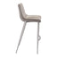 Banco Alto para Bistró - ZUO MAGNUS 53x55 101274 - Varios Colores - Asiento y Respaldo Tapizados en Piel Sintética - 101274 - Zuo - NOGAL BEAT - Banco Comercial