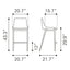 Banco Alto para Bistró - ZUO MAGNUS 53x55 101274 - Varios Colores - Asiento y Respaldo Tapizados en Piel Sintética - 101274 - Zuo - NOGAL BEAT - Banco Comercial