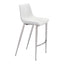 Banco Alto para Bistró - ZUO MAGNUS 53x55 101275 - Varios Colores - Asiento y Respaldo Tapizados en Piel Sintética - 101275 - Zuo - NOGAL BEAT - Banco Comercial