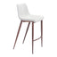Banco Alto para Bistró - ZUO MAGNUS 53x55 101278 - Varios Colores - Asiento y Respaldo Tapizados en Piel Sintética - 101278 - Zuo - NOGAL BEAT - Banco Comercial