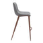 Banco Alto para Bistró - ZUO MAGNUS 53x55 109938 - Varios Colores - Asiento y Respaldo Tapizados en Piel Sintética - 109938 - Zuo - NOGAL BEAT - Banco Comercial