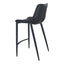 Banco Alto para Bistró - ZUO MAGNUS - Negro - Asiento y Respaldo Tapizados en Piel Sintética - 101923 - Zuo - NOGAL BEAT - Banco Comercial