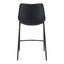 Banco Alto para Bistró - ZUO MAGNUS - Negro - Asiento y Respaldo Tapizados en Piel Sintética - 101923 - Zuo - NOGAL BEAT - Banco Comercial