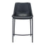 Banco Alto para Bistró - ZUO MAGNUS - Negro - Asiento y Respaldo Tapizados en Piel Sintética - 101923 - Zuo - NOGAL BEAT - Banco Comercial