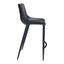Banco Alto para Bistró - ZUO MAGNUS - Negro - Asiento y Respaldo Tapizados en Piel Sintética - 101923 - Zuo - NOGAL BEAT - Banco Comercial