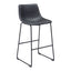 Banco Alto para Bistró - ZUO SMART - Varios Colores - Asiento y Respaldo Tapizados en Piel Sintética - 109650 - Zuo - NOGAL BEAT - Banco Comercial