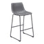 Banco Alto para Bistró - ZUO SMART - Varios Colores - Asiento y Respaldo Tapizados en Piel Sintética - 109327 - Zuo - NOGAL BEAT - Banco Comercial