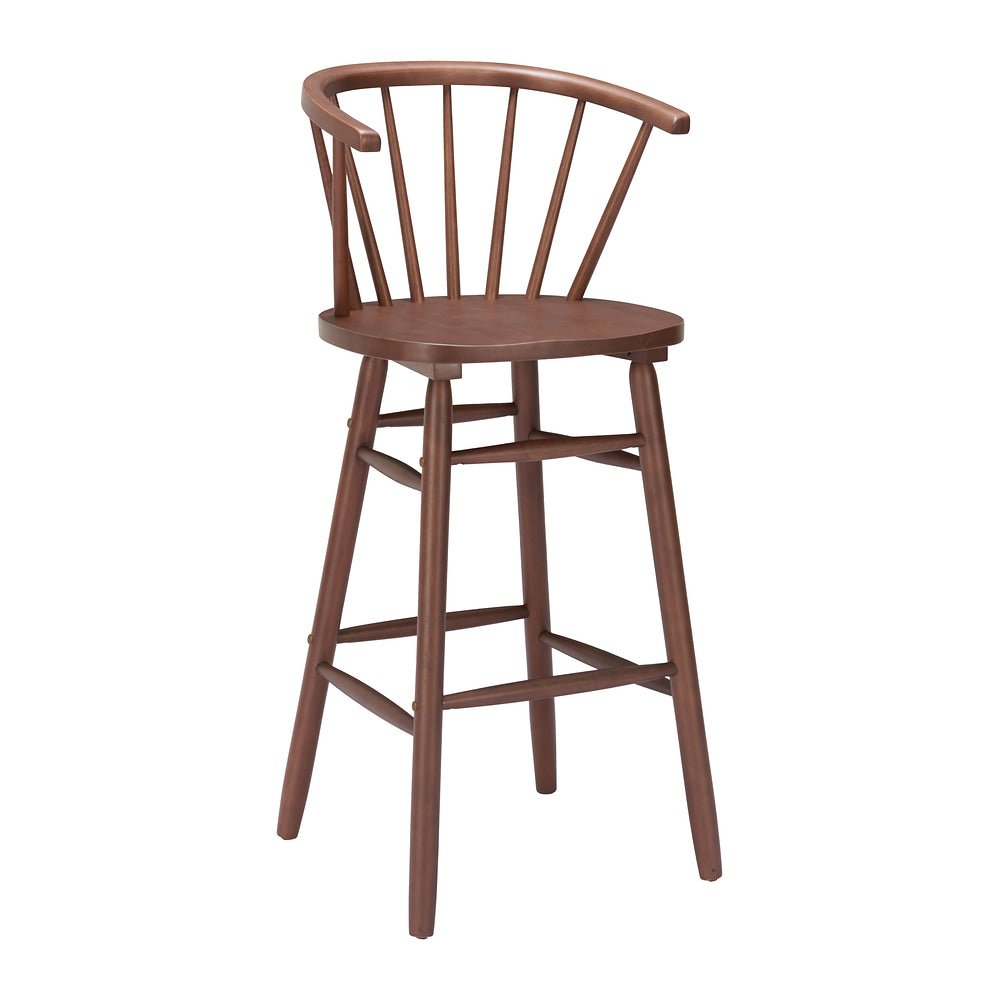 Banco Alto para Cafetería - ZUO STENGER - Varios Colores - Asiento y Estructura en Madera de Hule Pintada - 110523 - Zuo - NOGAL BEAT - Banco Comercial