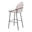 Banco Alto para Cantina - ZUO JAMBI - Varios Colores - Asiento y Respaldo Tapizados en Tela Tipo Borrego - 109969 - Zuo - NOGAL BEAT - Banco Comercial