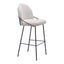 Banco Alto para Cantina - ZUO JAMBI - Varios Colores - Asiento y Respaldo Tapizados en Tela Tipo Borrego - 109969 - Zuo - NOGAL BEAT - Banco Comercial