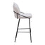 Banco Alto para Cantina - ZUO JAMBI - Varios Colores - Asiento y Respaldo Tapizados en Tela Tipo Borrego - 109969 - Zuo - NOGAL BEAT - Banco Comercial