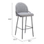Banco Alto para Cantina - ZUO JAMBI - Varios Colores - Asiento y Respaldo Tapizados en Tela Tipo Borrego - 109968 - Zuo - NOGAL BEAT - Banco Comercial