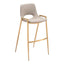 Banco Alto para Comedor de Empresa - ZUO DESI 53x55 109735 - Varios Colores - Asiento y Respaldo Tapizados en Piel Sintética - 109735 - Zuo - NOGAL BEAT - Banco Comercial