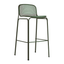 Banco alto Colos Villa 3 con estructura de acero tubular y asiento de malla de acero moldeada para exterior